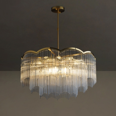 Postmodern  Contemporary Pendant Light Tassel Shape Wrought Iron Chandelier
