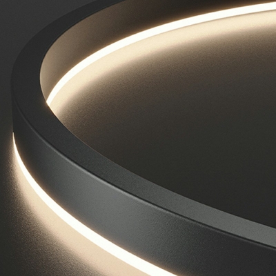 2-Light Hanging Chandelier Minimalism Style Ring Shape Metal Pendant Light Kit