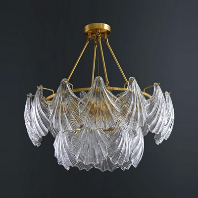 American Style Chandelier Glass Wrought Iron Chandelier