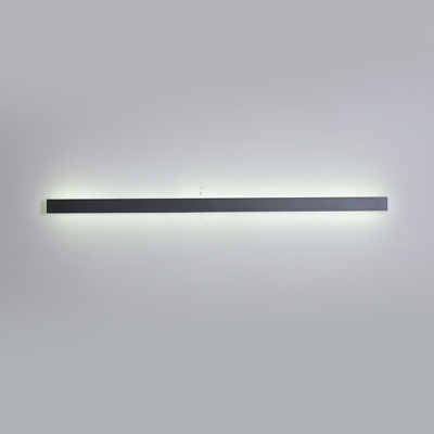 Black Linear Sconce Light Fixture with Acrylic Shade LED Wall Lighting