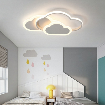 Flush-Mount Kid's Room Style Acrylic Flush Mount Light Fixtures for Living Room
