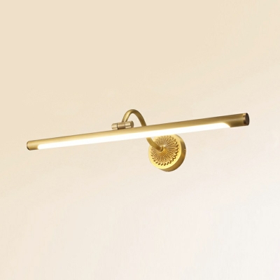Gold Linear Vanity Light Fixture Modern Style Metal 1 Light Vanity Wall Sconce