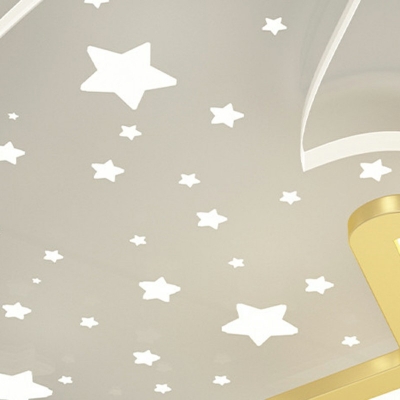 Kids Style Star Sky Flush Mount Light Acrylic Ceiling Fixture