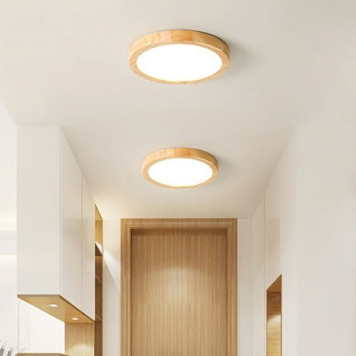 LED Contemporary Wooden Ceiling Light Simple Nordic Pendant Light Fixture for Living Room
