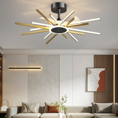 Modern Flushmount Fan Lighting Fixtures Children's Room Dining Room Flush Mount Fan Lighting