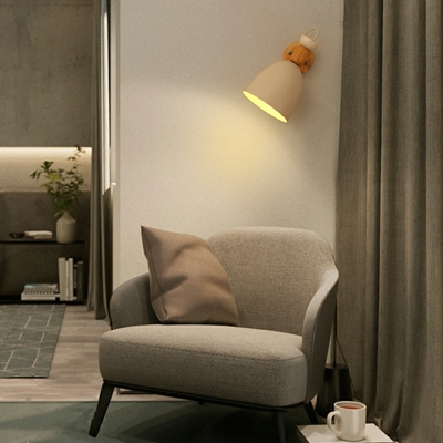 Modern Macaron Wall Lamp 1 Light Metal Wall Light for Bedroom