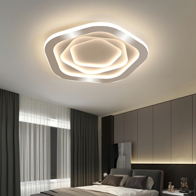 Modern Minimalist Ceiling Lamp Rose Shape Romantic Flush Mount Light for Bedroom