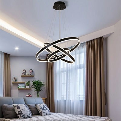 Multilayer Hanging Lamps Kit Contemporary Style Acrylic Suspension Light for Living Room