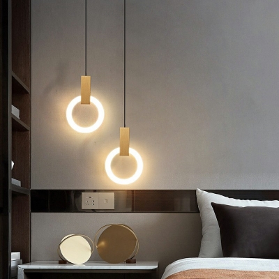 Nordic Postmodern Style Simple Single Chandelier Acrylic Pendant Light