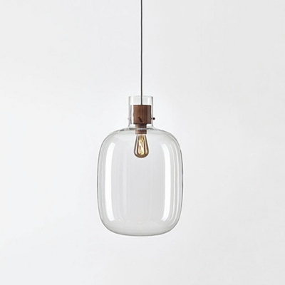 1 Ligh Pendant Lighting Modern Style Glass Hanging Lamp for Dining Room