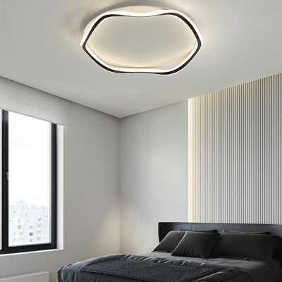 1 Light Flush Light Modern Style Metal Flush Mount for Bedroom