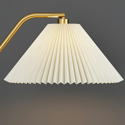 Barrel Shape Floor Lamp Single Head with Fabric Shade Floor Lighting for Living Room