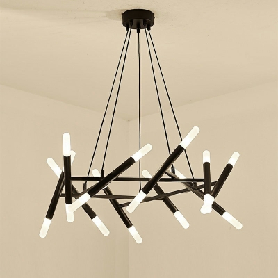 Contemporary Circular Chandelier Lamp Metal Chandelier Light for Living Room