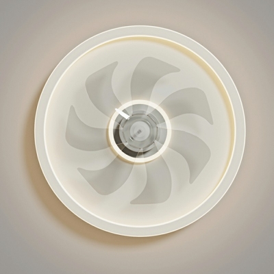 Contemporary Round Flush Mount Ceiling Light Fixture Metal Flush Fan Light Fixtures