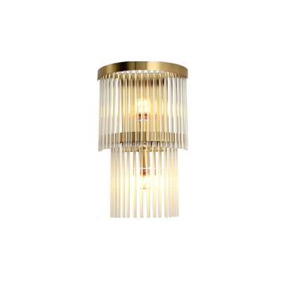Crystal Shade Wall Mounted Light Fixture LED Sconce Light Fixture in Gold for Bedside
