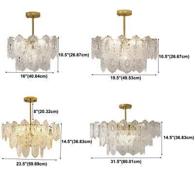 Drum Glass Traditional Hanging Pendant Lights American Style Chandelier Lighting Fixtures for Bedroom