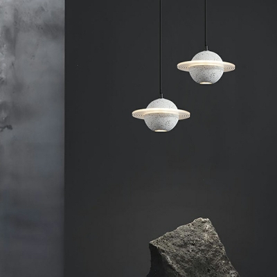 Grey Orbit Down Lighting Pendant Modern Style Stone 2 Lights Pendant Light