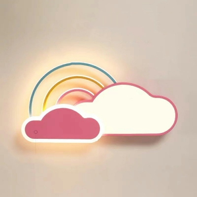Kids Style Cloud Shape Flush Mount Lighting Acrylic Ceiling Mounted Fixture