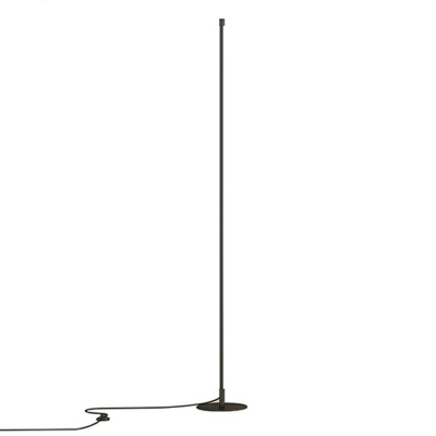 Metal Cylinder Led Lamp Modern Style 1 Light Floor Light in Black