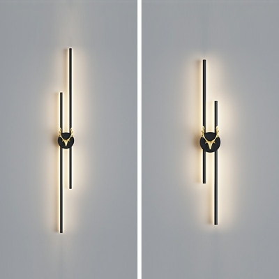 Modern Linear Wall Mounted Light Fixture LED Minimalism Flush Mount Wall Sconce for Bedroom