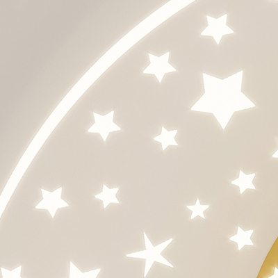 Moon and Star Wall Mounted Lighting LED with Acrylic Shade Wall Light Sconce