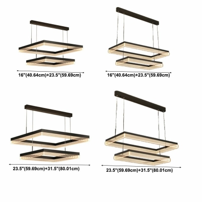 Multilayer Pendant Lighting Contemporary Style Acrylic Suspension Light for Living Room