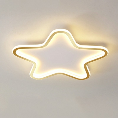 Nordic Star Shape Ceiling Lamp Simple LED Flushmount Light for Children's Room