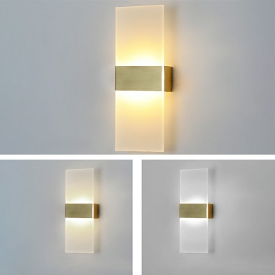 Sconce Light with Acrylic Shade Post-Contemporary Wall Sconce for Bedroom