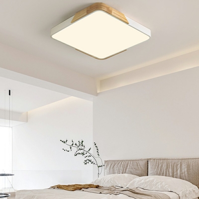 Wood And Metal Simple Meteor Shower Flushmount Lighting Modern Bedroom Flush Mount Lighting Fixtures