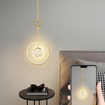 2-Light Hanging Chandelier Modernist Style Geometric Shape Metal Pendant Light Kit