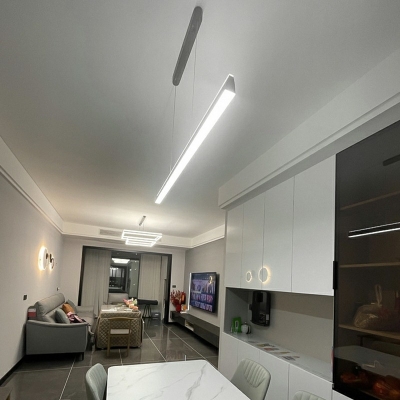 Black Linear Island Lighting Fixture with 47.2