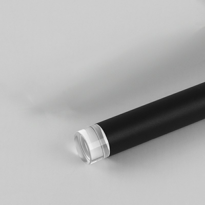 Black Tube Shape Pendant Lighting LED Metal Contemporary Pendant Light
