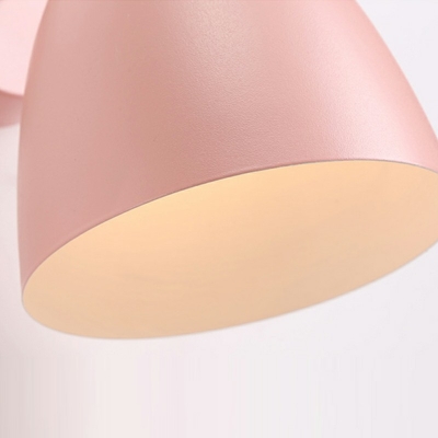 Contemporary Macaron Wall Lamp 1 Light Metal Wall Light for Bedroom