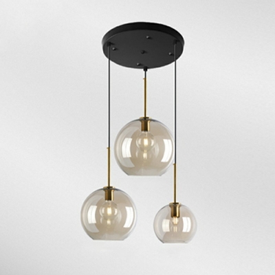 Contemporary Style Pendant Lighting Clear Glass Hanging Lamp