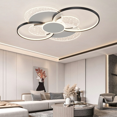 Flushmount Modern Style Acrylic Flush Mount Lamps for Living Room