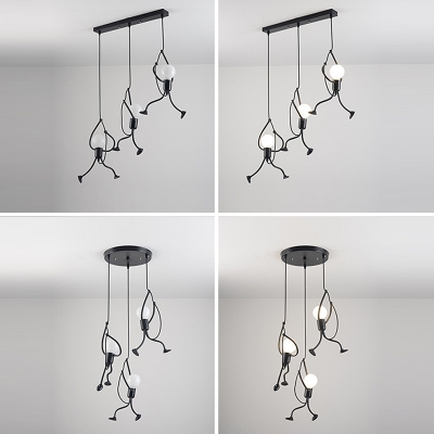 Industrial Style Pendant Lighting Creative Metal Black Hanging Lamp