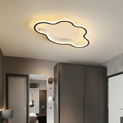 Kids Style Cloud Shape Flush Ceiling Light LED Aluninum Flushmount Lamp