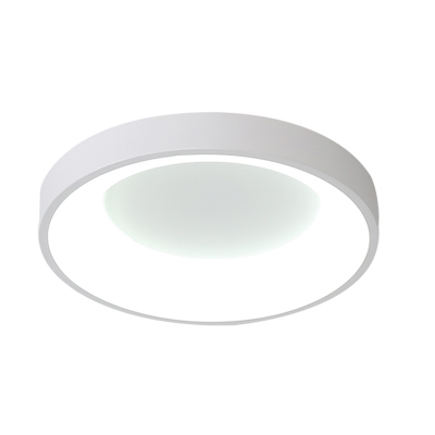 Modern Flush Mount Light Fixture Metal with Acrylic Shade Flush Ceiling Light in White