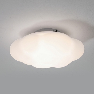 Modern Led Flush Mount Light Fixture in White Flush Mount Lamp for Bedroom