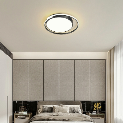 Modern Minimalist Ceiling Light LED Iron Flush Mount Light for Bedroom