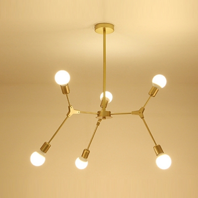 Modern Style Bubble Chandelier Light Metal 9-Lights Chandelier Pendant Light in Gold