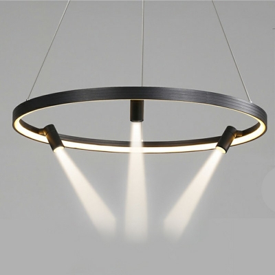Modern Style Chandelier Lamp 4 Light Circle Chandelier Light for Dining Room