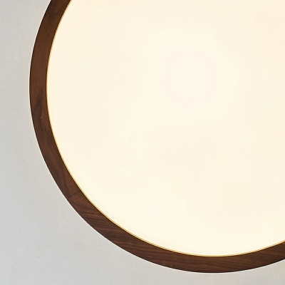 Nordic Minimalist Ceiling Light Wood Retro LED Rectangular Flushmount Light