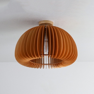 Nordic Modern Ceiling Lamp Creative Wood Art Flushmount Light for Bedroom