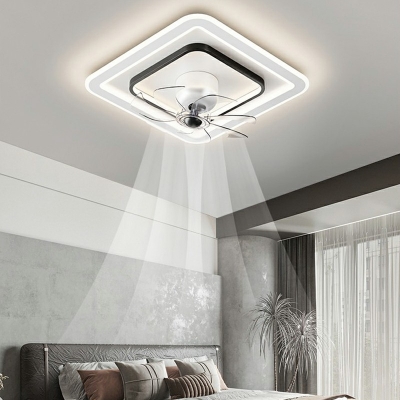Simple Geometrical Flush Mount Ceiling Light Fixture Acrylic Flush Fan Light Fixtures
