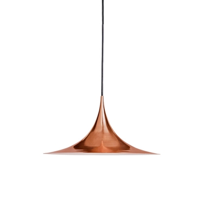1 Light Postmodern Pendant Lighting Metal Trumpet Shaped Hanging Lamp