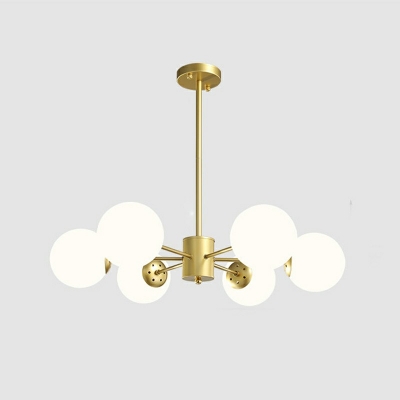 16-Light Hanging Chandelier Minimalism Style Globe Shape Metal Pendant Light Kit
