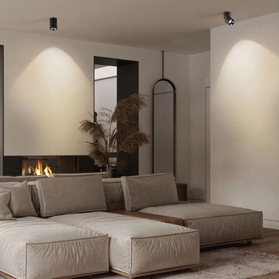 Drum Shade Flush Mount Modern Minimalism Flush Mount Lighting Fixtures for Living Room