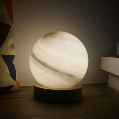 Globe Glass Night Table Lamps Modern Minimalism Table Lamp for Bedroom