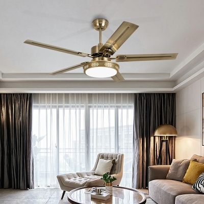 LED Contemporary chandelier  Wrought Iron Ceiling Fan Light for Living Room